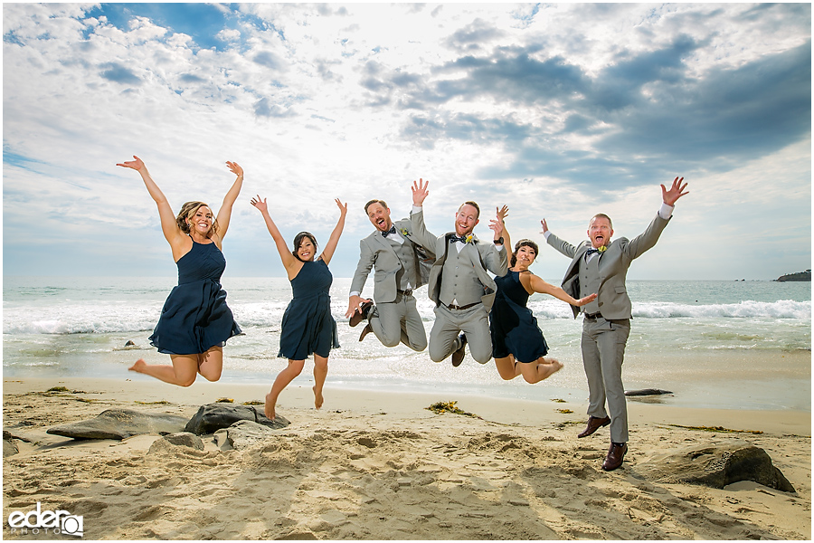 Laguna Beach Wedding - wedding party on beach