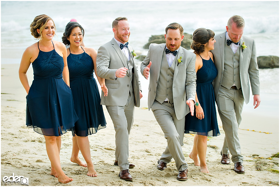 Laguna Beach Wedding - wedding party on beach