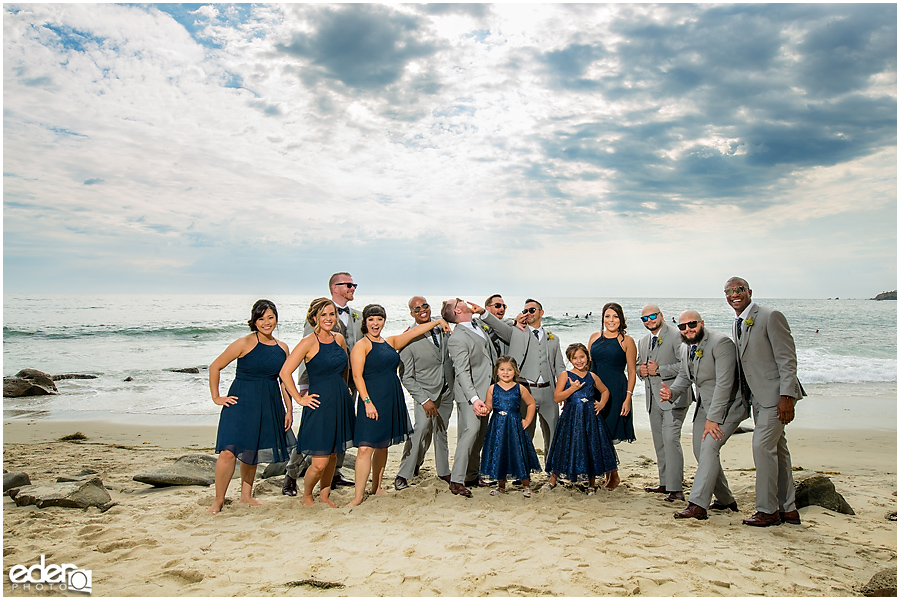 Laguna Beach Wedding - wedding party on beach