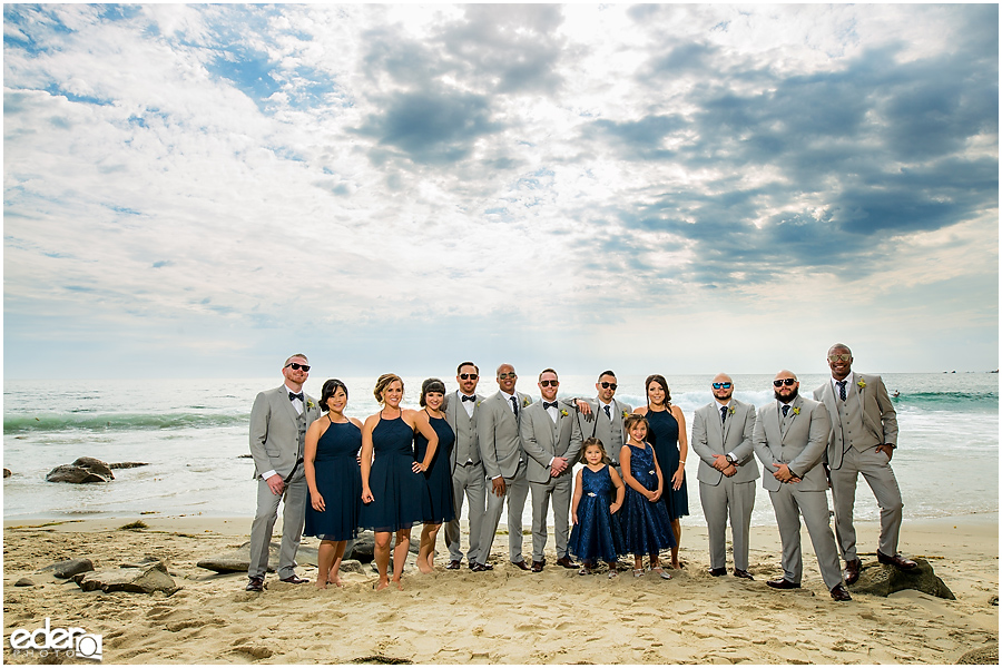 Laguna Beach Wedding - wedding party on beach