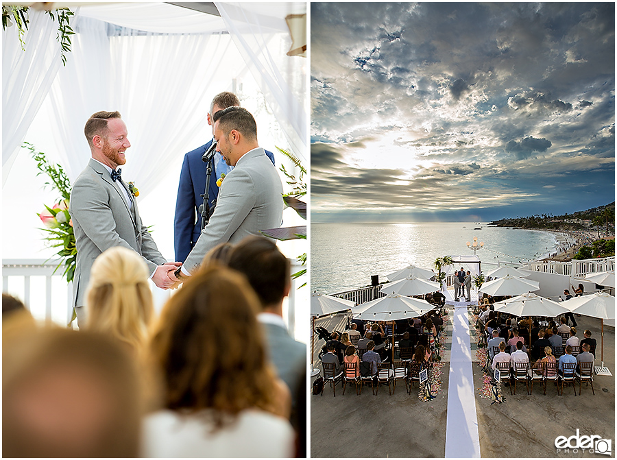 Laguna Beach Wedding ceremony at Occasions - beach view