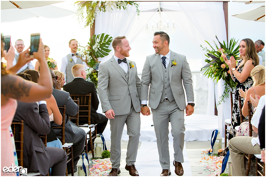 Laguna Beach Wedding ceremony at Occasions - recessional