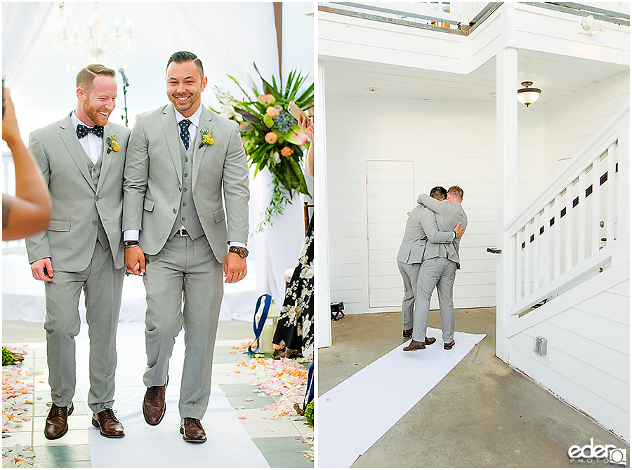 Laguna Beach Wedding ceremony at Occasions - recessional