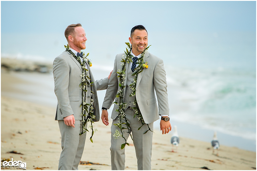 Laguna Beach Wedding ceremony at Occasions - couple portraits on beach