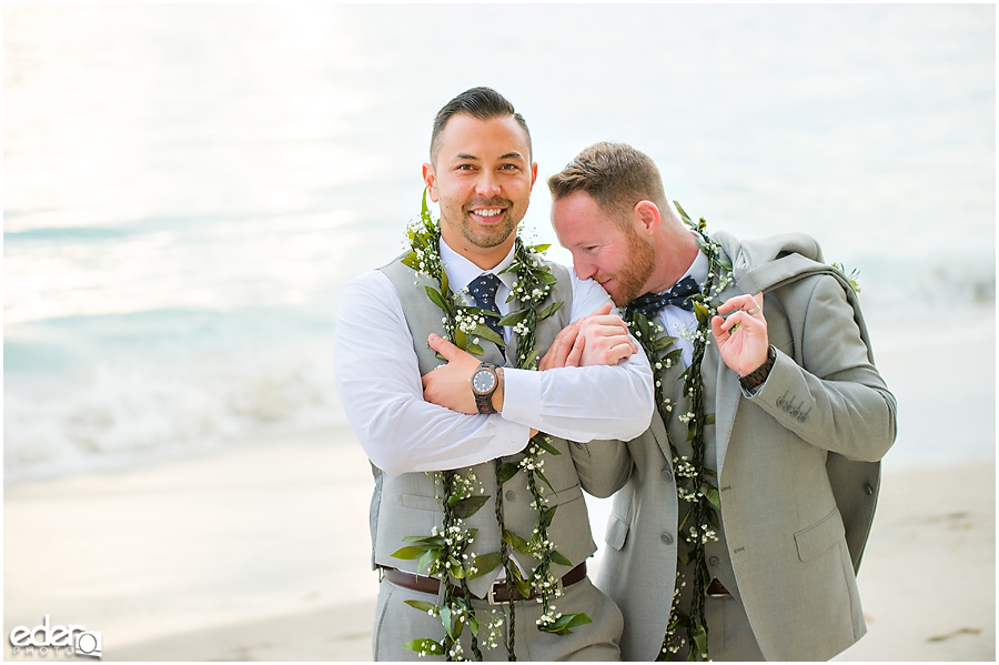 Laguna Beach Wedding ceremony at Occasions - couple portraits