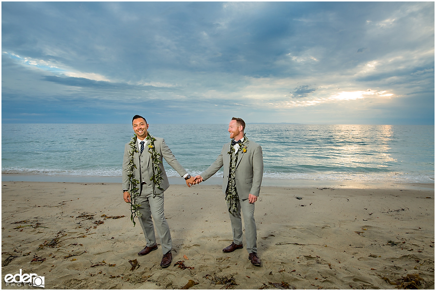 Laguna Beach Wedding ceremony at Occasions - sunset couple portraits