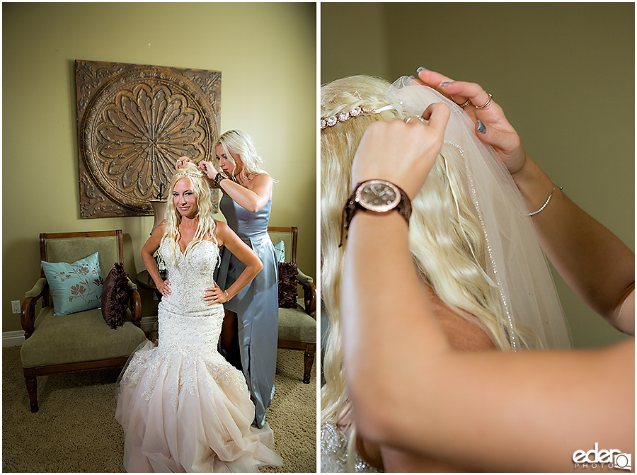 Private Estate Wedding: bride getting ready