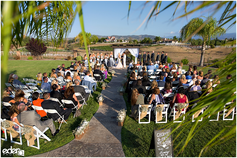 Private Estate Wedding Ceremony: wide photo