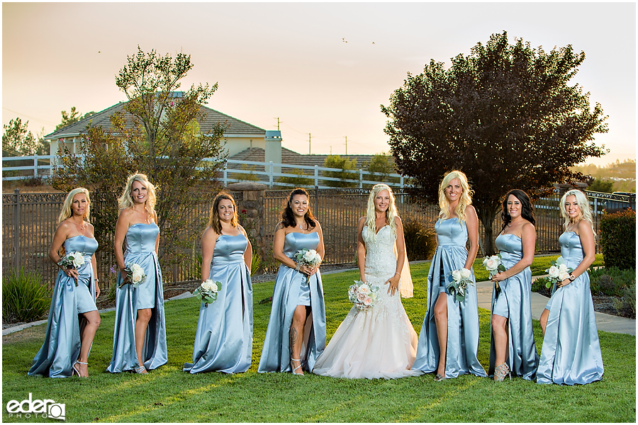 Private Estate Wedding Ceremony: bridesmaids