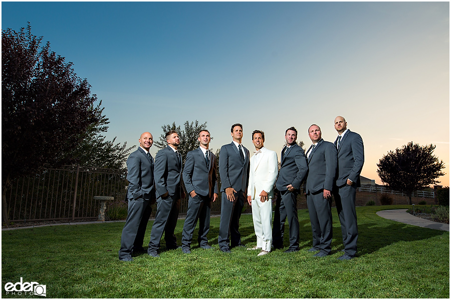 Private Estate Wedding Ceremony: groomsmen