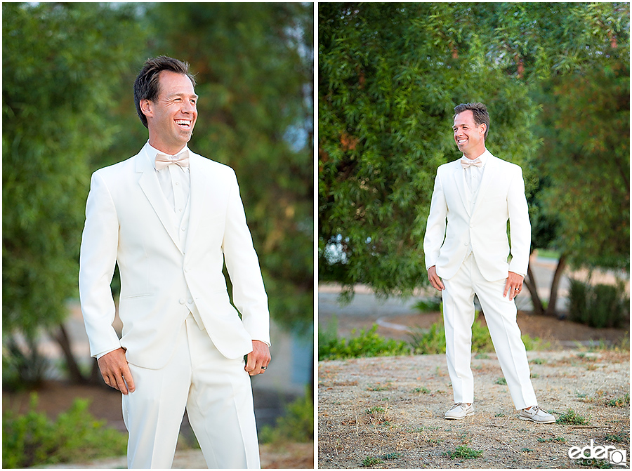 Private Estate Wedding Ceremony: groom portraits