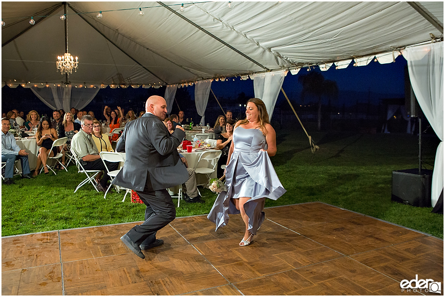 Private Estate Wedding Reception: grand entrance dancing