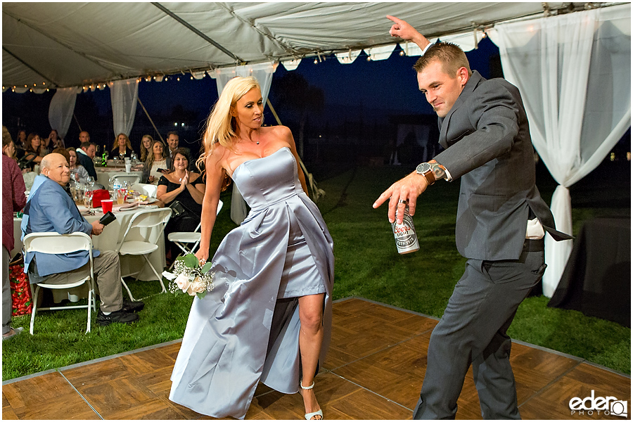 Private Estate Wedding Reception: grand entrance dancing