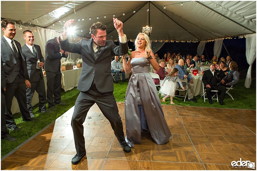 Private Estate Wedding Reception: grand entrance dancing