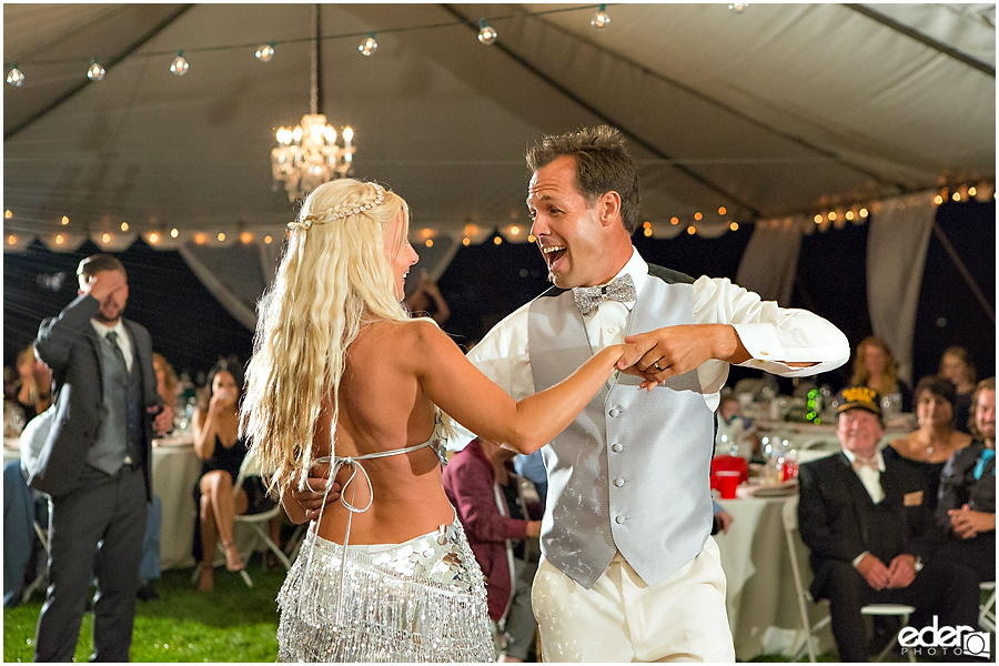 Private Estate Wedding Reception: first dance ballroom