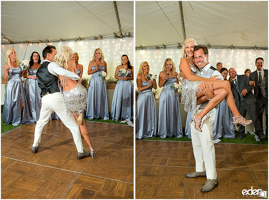 Private Estate Wedding Reception: first dance ballroom