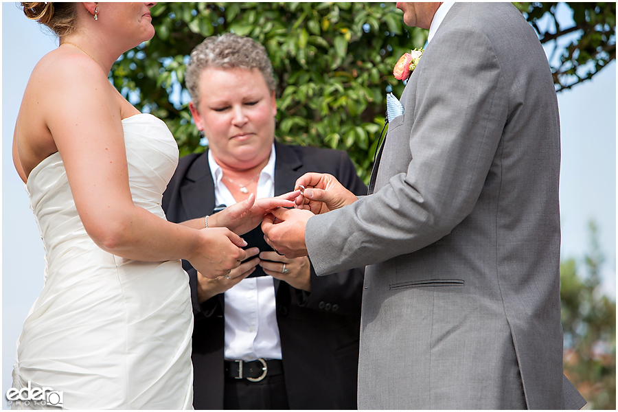 The Thursday Club Wedding - ceremony ring exchange