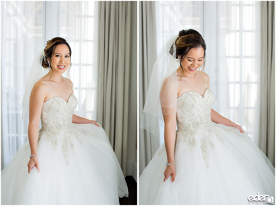 Wedding at The US Grant - photo of prep photos in Presidential Suite. 