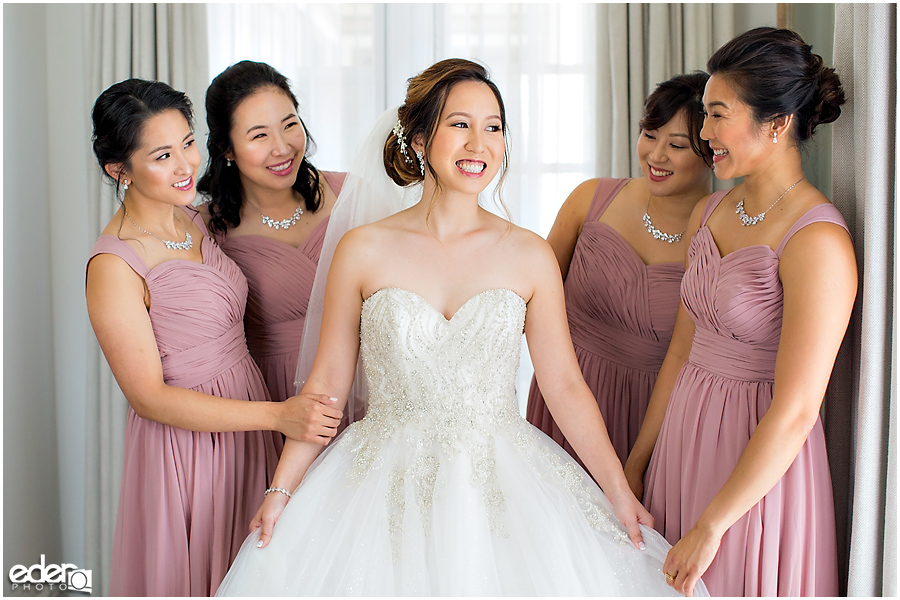 Wedding at The US Grant - photo of prep photos in Presidential Suite. 