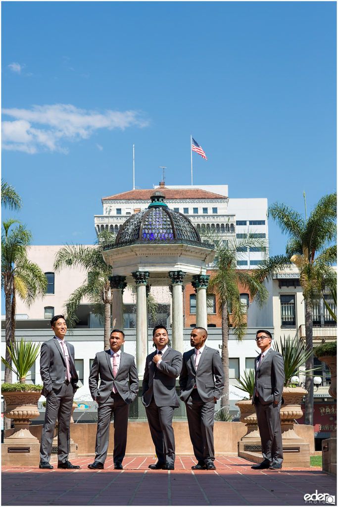 Wedding at The US Grant - photo of groomsmen.