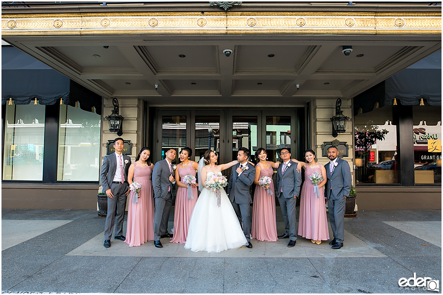 Wedding at The US Grant - photo of wedding party.