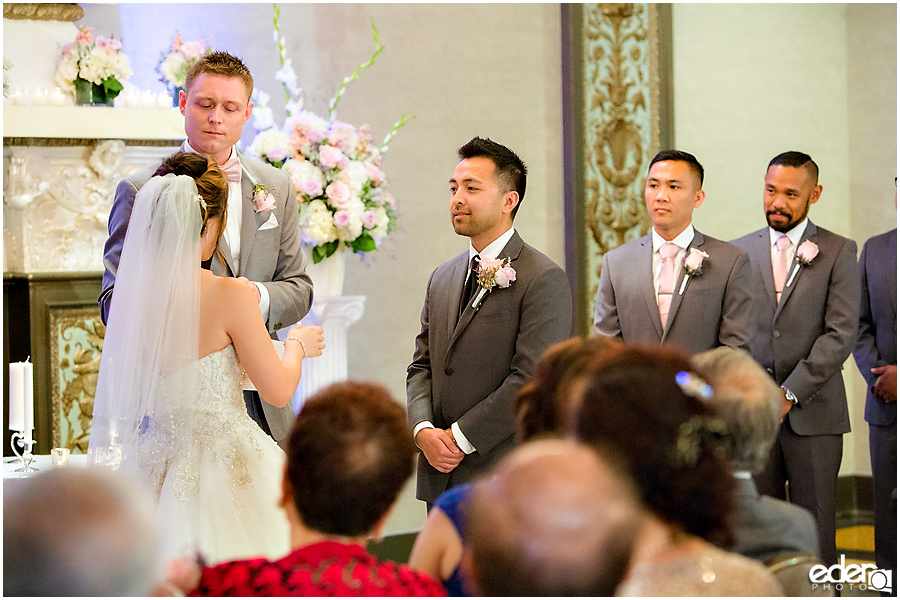 Wedding at The US Grant - photo of vow exchange.