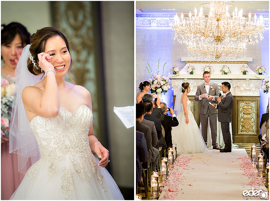 Wedding at The US Grant - photo of vow exchange.