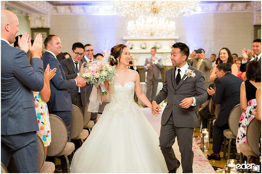 Wedding at The US Grant - photo of recessional.