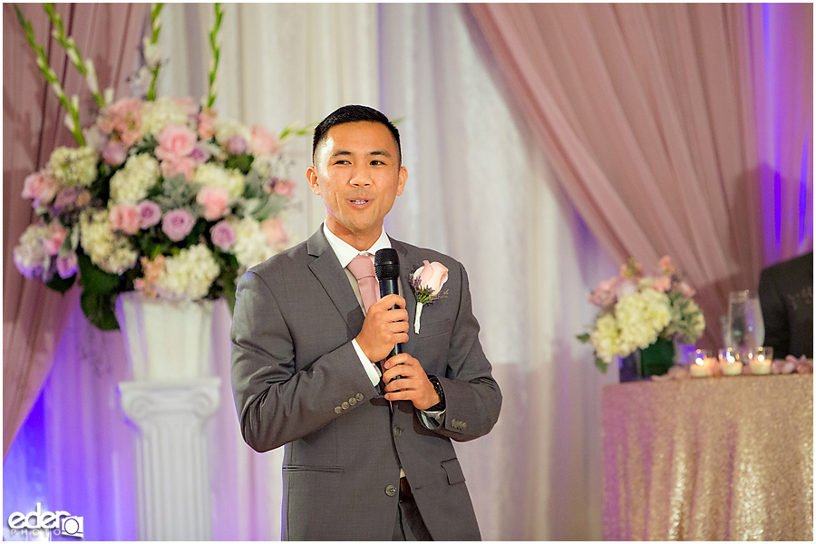 Wedding at The US Grant - photo of toasts.