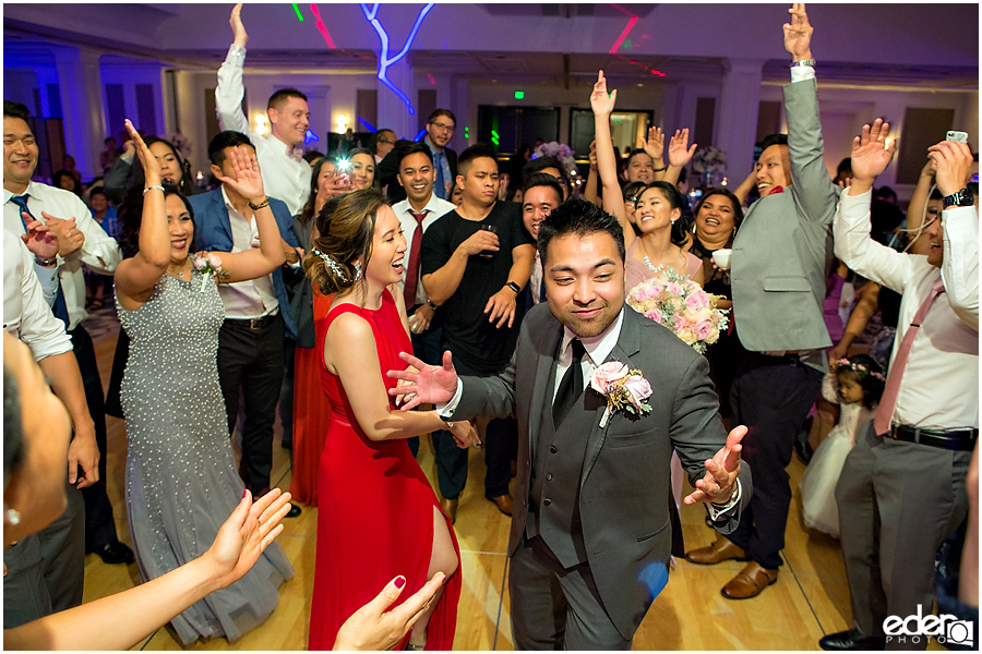 Wedding at The US Grant - photo of dress change.