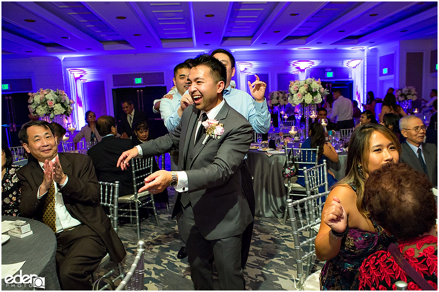 Wedding at The US Grant - photo of conga line.