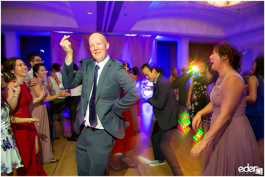 Wedding at The US Grant - photo of reception dancing in Presidential Ballroom.