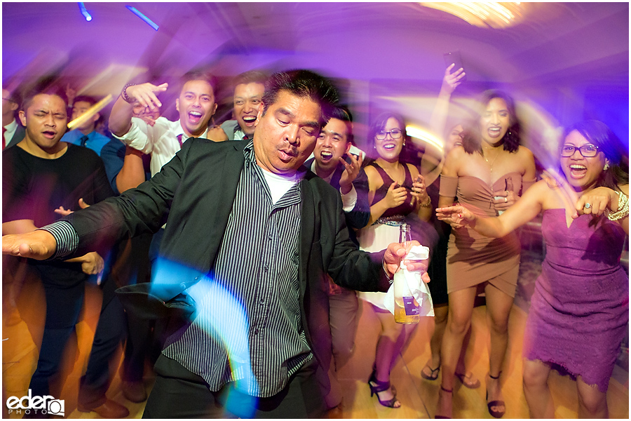 Wedding at The US Grant - photo of reception dancing in Presidential Ballroom.