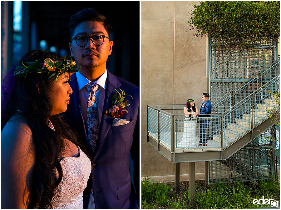 Francis Parker School Wedding - bride and groom portraits