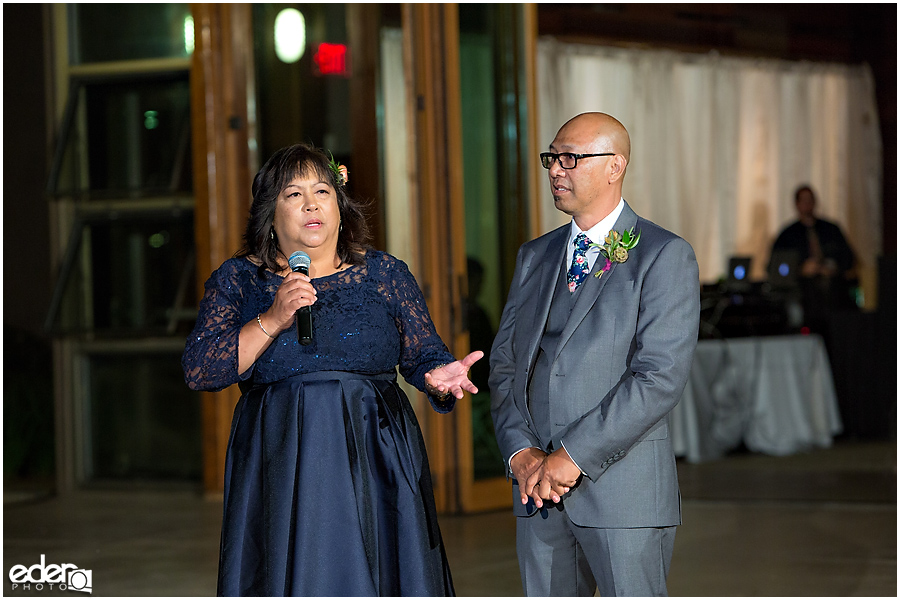 Francis Parker School Wedding reception toasts 