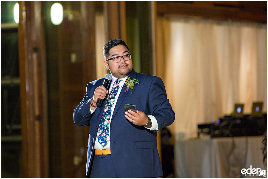 Francis Parker School Wedding reception toasts