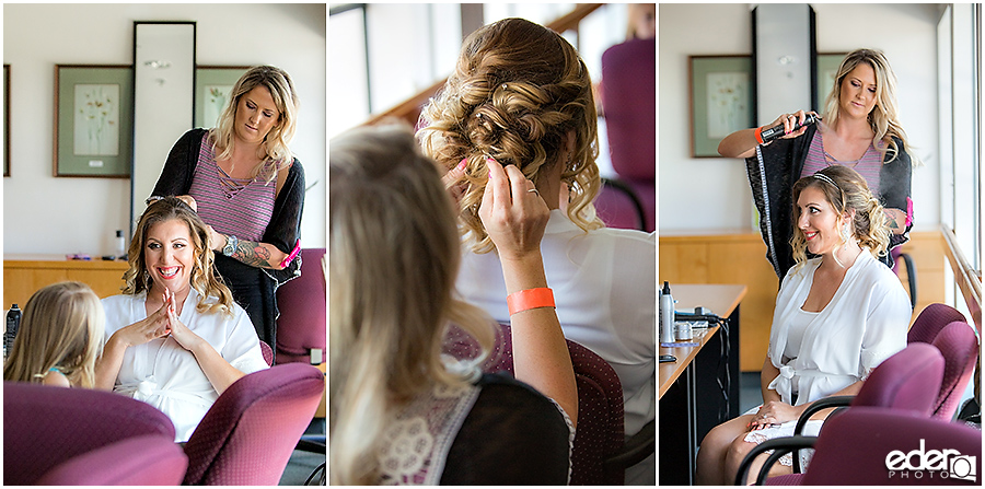 San Diego Natural History Museum Wedding - hairdresser photo