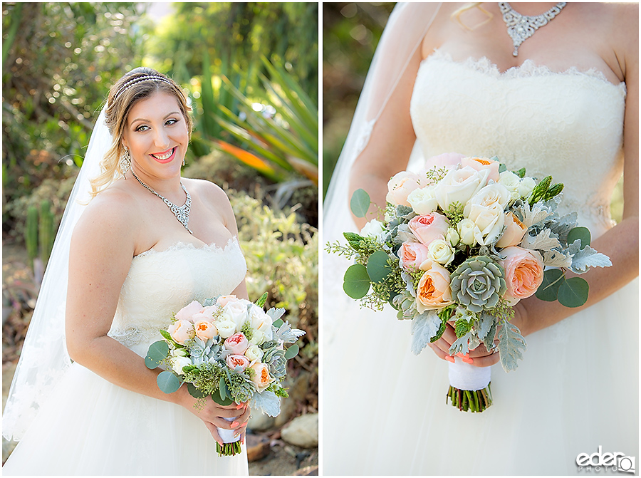 San Diego Natural History Museum Wedding - Bride in Cactus Garden.