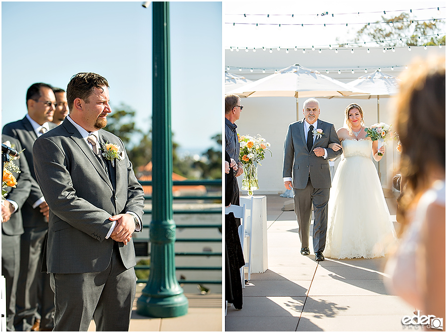 San Diego Natural History Museum Wedding - rooftop ceremony