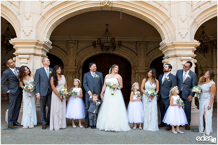 San Diego Natural History Museum Wedding -wedding party photos in Balboa Park.