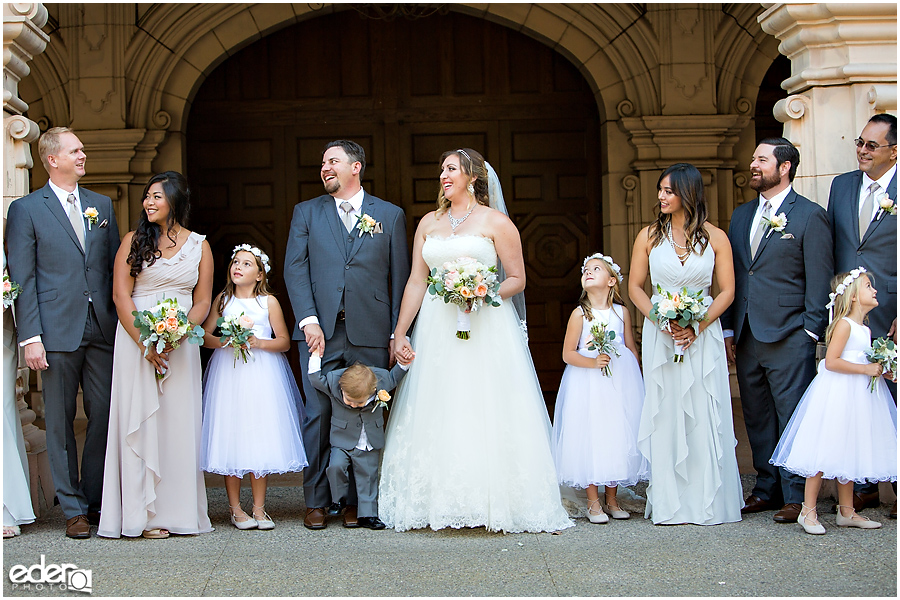 San Diego Natural History Museum Wedding -wedding party photos in Balboa Park.