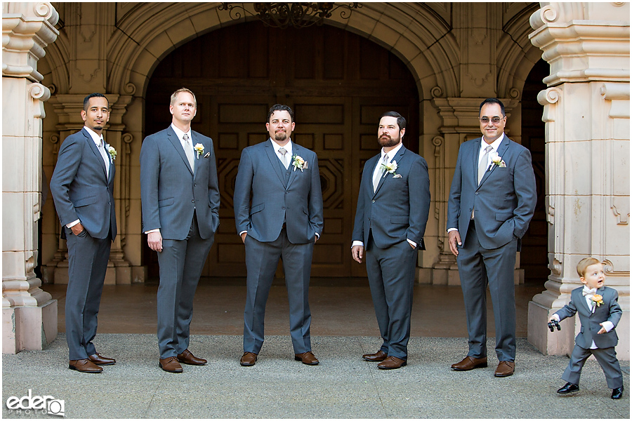 San Diego Natural History Museum Wedding -wedding party photos in Balboa Park.