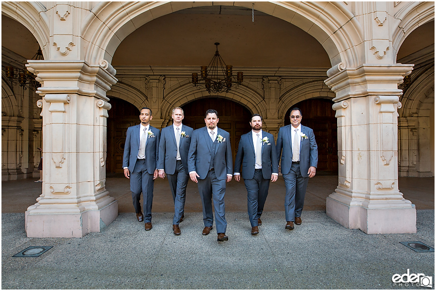 San Diego Natural History Museum Wedding -wedding party photos in Balboa Park.