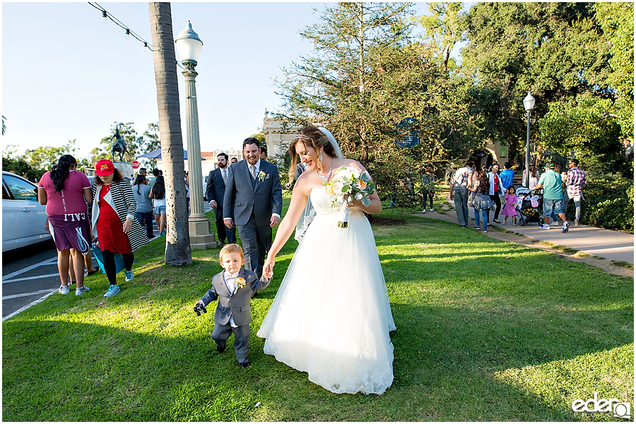 San Diego Natural History Museum Wedding -wedding party photos in Balboa Park.