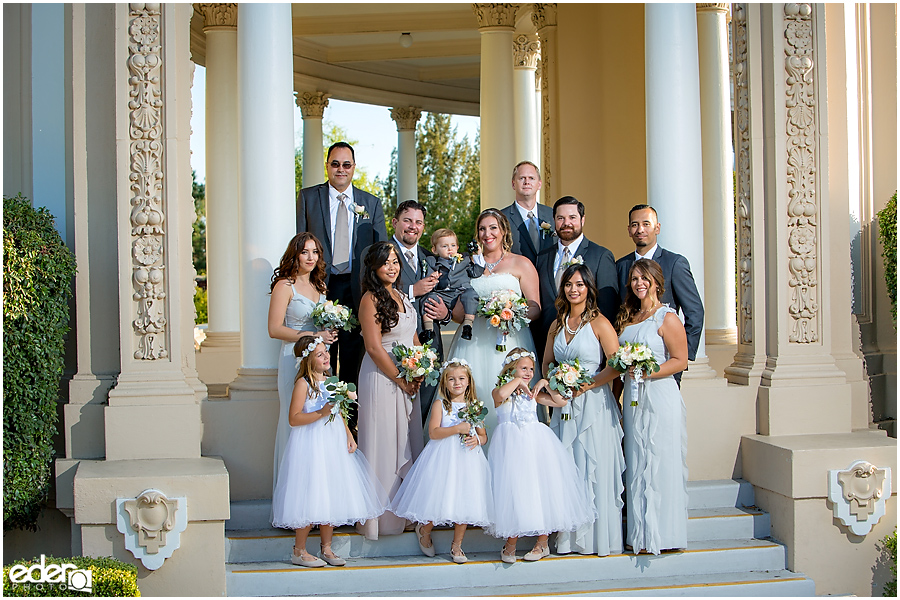 San Diego Natural History Museum Wedding -wedding party photos in Balboa Park.