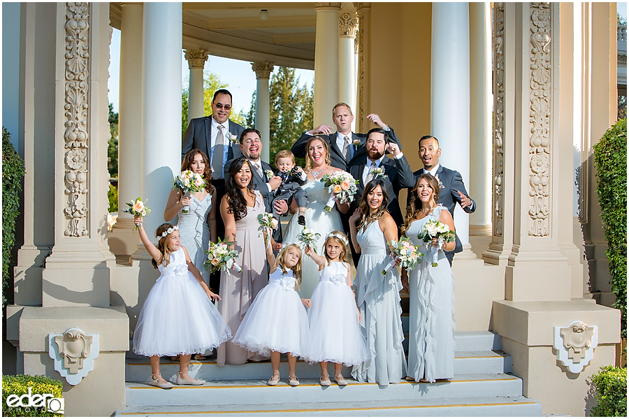 San Diego Natural History Museum Wedding -wedding party photos in Balboa Park.