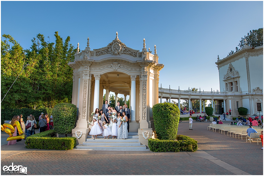 San Diego Natural History Museum Wedding -wedding party photos in Balboa Park.