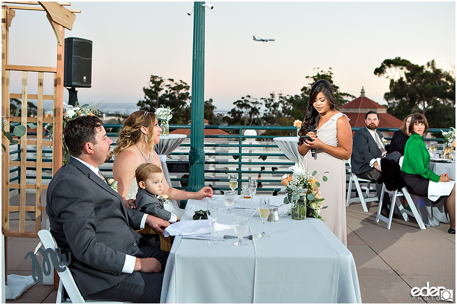 San Diego Natural History Museum Wedding Reception - toasts