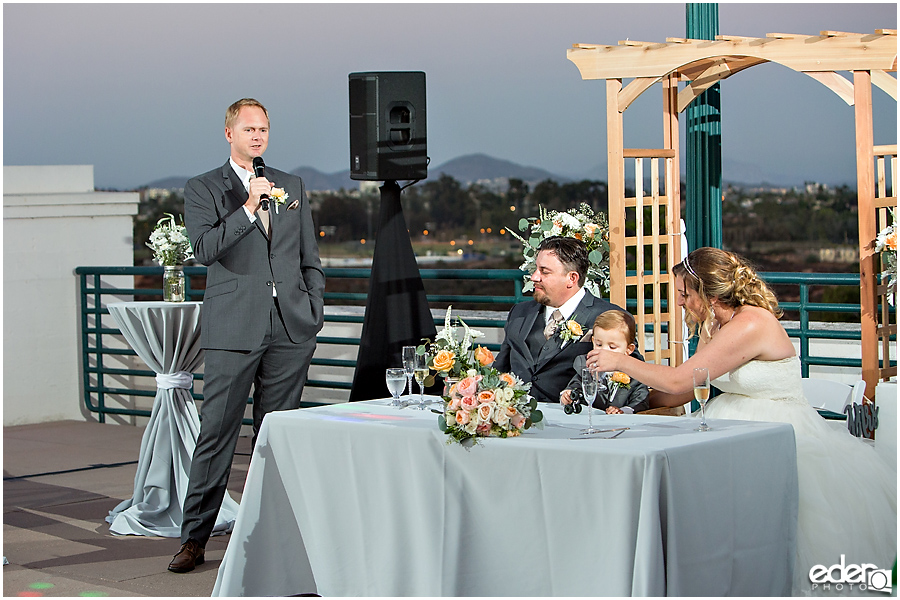 San Diego Natural History Museum Wedding Reception - toasts