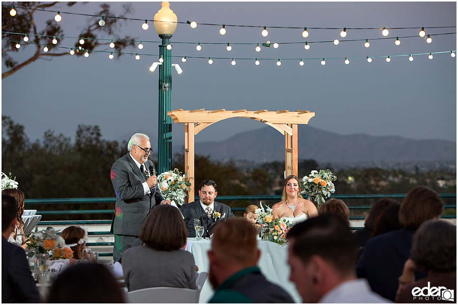 San Diego Natural History Museum Wedding Reception - toasts